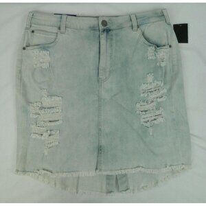 NEW Sapphire Ink Distressed Denim Skirt Juniors Size 15